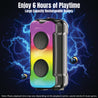 pTron Fusion Party V3 40W Karaoke Bluetooth Party Speaker with Punchy Sound, 3 mtr Wired Mic, Dual Drivers, RGB Lights, BT5.0/USB/SD Card/Aux Playback, Auto TWS Function & Remote Control (Jet Black)