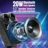 pTron Fusion Stage 20W Bluetooth Party Speaker with Wired Karaoke Mic, Pristine Sound, 20Hrs Playtime, LED Lights, Multiple Play Modes BT5.2/AUX/USB/Micro SD Card & Integrated Controls (Coal Black)