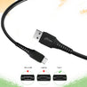 pTron USB-A to Type-C 2.4A Fast Charging Cable compatible with Android Phones/Tablets, 480mbps Data Transfer Speed, Made in India, Solero T241 Tangle-free Type-C USB Cable (Round, 1M, Jet Black)