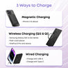pTron MagSafe Magnetic Wireless 10000mAh Fast Charging Slim Power Bank, Strong Magnet, 22.5W Output, Compatible with iPhone 12, 13, 14, 15, 16, Android & Other Qi Enabled Devices, Dynamo Flash (Black)