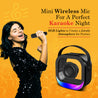 pTron Fusion Moment V2 10W Mini Bluetooth Speaker with Wireless Karaoke Mic, Pristine Sound, RGB Lights, Funny Voice Change Effects, 6Hrs Playtime, Bluetooth V5.3 & Type-C Fast Charging Port (Black)
