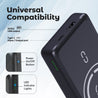 pTron Dynamo Arc 10000mAh 22.5W USB Fast Charging Nano Magnetic Power Bank, 15W Magnetic Wireless Charging, 20W PD/Type C Fast Charging, 3 Outputs/1 Input & Multiple Layers of Protection (Matt Black)