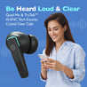 pTron Zenbuds Evo X2 in-Ear TWS Earbuds with Quad Mic & TruTalk ENC Calls, 50Hrs Playtime, 40ms Low Latency Sync, Bluetooth v5.3, Type-C Fast Charging & IPX5 Water Resistant (Jet Black)