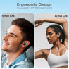 pTron Bassbuds Sports ENC TWS Earbuds, Built-in HD Mic for Stereo Calls, Earhooks, 48H Playtime, Snug-fit In-Ear Design, BT v5.3, Immersive Sound, Movie/Music Mode, IPX4 & Type-C Charging (Jet Black)