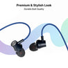 pTron Tangent Evolve w/ 50Hrs Playtime, HD Mic, Pristine Sound, 14mm Drivers, Bluetooth V5.3 w/Dual-Device Pairing Wireless Neckband, Magnetic Buds, Voice Assistant, Type-C Fast Charging & IPX4 (Black & Blue)