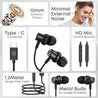 pTron Boom Play V2 in-Ear Type-C Wired Headphones with Mic, 10mm Drivers for Immersive Sound & Deep Bass, 1.2m Tangle-Free Cable, in-line Controls, Snug-fit Metal Buds & Wide Compatibility (Black)