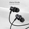 pTron Boom Play V2 in-Ear Type-C Wired Headphones with Mic, 10mm Drivers for Immersive Sound & Deep Bass, 1.2m Tangle-Free Cable, in-line Controls, Snug-fit Metal Buds & Wide Compatibility (Black)