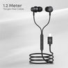 pTron Boom Play V2 in-Ear Type-C Wired Headphones with Mic, 10mm Drivers for Immersive Sound & Deep Bass, 1.2m Tangle-Free Cable, in-line Controls, Snug-fit Metal Buds & Wide Compatibility (Black)