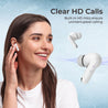 pTron Basspods P81 in-Ear Wireless Earbuds, Pristine Sound, 32Hrs Playtime, Clear Calls TWS Earbuds, Bluetooth V5.1 Headphone, Type-C Fast Charging, Voice Assist & IPX4 Water Resistant (White)