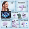 pTron Basspods P81 in-Ear Wireless Earbuds, Pristine Sound, 32Hrs Playtime, Clear Calls TWS Earbuds, Bluetooth V5.1 Headphone, Type-C Fast Charging, Voice Assist & IPX4 Water Resistant (Light Lilac)