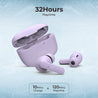 pTron Basspods P81 in-Ear Wireless Earbuds, Pristine Sound, 32Hrs Playtime, Clear Calls TWS Earbuds, Bluetooth V5.1 Headphone, Type-C Fast Charging, Voice Assist & IPX4 Water Resistant (Light Lilac)