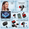 pTron Basspods P81 in-Ear Wireless Earbuds, Pristine Sound, 32Hrs Playtime, Clear Calls TWS Earbuds, Bluetooth V5.1 Headphone, Type-C Fast Charging, Voice Assist & IPX4 Water Resistant (Black & Red)