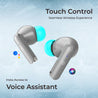 pTron Basspods P81 in-Ear Wireless Earbuds, Pristine Sound, 32Hrs Playtime, Clear Calls TWS Earbuds, Bluetooth V5.1 Headphone, Type-C Fast Charging, Voice Assist & IPX4 Water Resistant (Grey)
