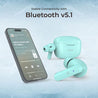 pTron Basspods P81 in-Ear Wireless Earbuds, Pristine Sound, 32Hrs Playtime, Clear Calls TWS Earbuds, Bluetooth V5.1 Headphone, Type-C Fast Charging, Voice Assist & IPX4 Water Resistant (Mint Green)