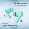 pTron Basspods P81 in-Ear Wireless Earbuds, Pristine Sound, 32Hrs Playtime, Clear Calls TWS Earbuds, Bluetooth V5.1 Headphone, Type-C Fast Charging, Voice Assist & IPX4 Water Resistant (Mint Green)