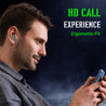 pTron Bassbuds Rogue W/ 40Ms Low-Latency Gaming, Clear Calls, 50Hrs Playtime, Pristine Sound, V5.3 Bluetooth in Ear Headphones, Snug-Fit, RGB Lights, Touch Control, Voice Assist, IPX5 Water Resistant (Black)