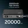 pTron Dynamo Sprint 20000mAh 35W Super Fast Charging, USB Type-C Input Power Bank Compatible with QC3.0/PD3.0, Built-in Charging Cable, 3 Charging Outputs, Type-C Input/Output Port (Black)