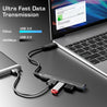 pTron Nexo 4 in 1 Type-C USB, Type C Multiport Adapter with 1 x USB 3.0 & 3 x USB 2.0 Ports, 5 Gbps High Speed Data Transfer for Laptop, MacBook, PC, Portable Design with Metal Case (Black)