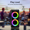 pTron Fusion Saga 48W Bluetooth Party Speaker w/Pristine Sound, Dual Drivers, Rhythmic RGB Lights, 6Hrs Playtime, BT5.3/Aux/TF Card/USB Playback Modes, Type-C Charging, Portable Design (Black)