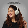 pTron Studio Evo 70hrs Playtime Wireless Over Ear Headphones with HD Mic, Low-Latency Game/Movie/Music Modes, Punchy Bass, BT5.3, Dual Device Pairing, Voice Assistant & Type-C Fast Charging (Beige)