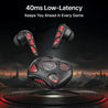 pTron Zenbuds Nova w/ 40ms Low-Latency Gaming, 55Hrs Playtime, Dual Mic & AI-ENC Calls, App Support, Pristine Sound, V5.4 Bluetooth Headphones, RGB Lights, Voice Assist, IPX5 Water Resistant (Black)