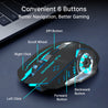 pTron Flick M2 Wireless Gaming Mouse w/RGB Lights, Precision Tracking, Dual Wireless Modes-BT & 2.4GHz, 6 Buttons, Thumb Support, Rechargeable, Ergonomic Design for Laptop, Smartphone, Tablet (Black)