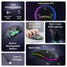 pTron Flick M1 Slim Wireless Mouse w/Rechargeable Battery, Dual Connectivity 2.4Ghz & BT, 4 Buttons, 1000/1200/1600 DPI, Vivid LED Lights, Silent Operation, Plug & Play, Type C Charging (Black)