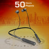pTron Tangentbeat V2 w/ 50Hrs Playtime, Pristine Sound, Dual-Device Pairing, Bluetooth 5.4 Wireless In-Ear Earphones with Mic, Hall Switch Feature, Magnetic Earbuds, Type-C Fast Charging & IPX5 (Black)