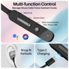 pTron Tangent Buzz w/ 50Hrs Playtime, Pristine Sound, Dual-Device Pairing, Bluetooth 5.4 Wireless in-Ear Earphones with Mic, Hall Switch Function, Voice Assistant, Type-C Fast Charging & IPX5 (Black)