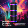 pTron Fusion Theatre 60W Karaoke Bluetooth Party Speaker w/Punchy Stereo Sound, Rhythmic RGB Lights, 3m Wired Mic, 6Hrs Playtime, 5 Equalisers, BT/USB/SD Card Playback & Type-C Charging (Raven Black)