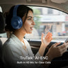 pTron Studio Classic w/ 75Hrs Playtime, Wireless Over Ear Headphones w/HD Mic & TruTalk AI-ENC Calls, Low-Latency Game & Music, Deep Bass, BT5.4, Dual Device Pairing, & Type-C Fast Charging (Blue)