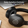 pTron Studio w/ 60Hrs Playtime, Wireless Over-Ear Headphones with HD Mic, Immersive Sound, 40mm Drivers, BT5.4, Dual-Device Pairing, 3.5mm Aux Port, TF Card Slot & Type-C Fast Charging (Jet Black)