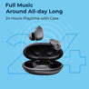 pTron Basspods P11 in-Ear TWS Earbuds w/Dual HD Mic, Pristine Sound, 24hrs Playtime, Mini Buds, Movie/Music Modes, Bluetooth V5.1 Wireless Headphones, Voice Assist, Type-C Charging & IPX4 (Coal Black)