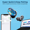 pTron Basspods P11 in-Ear TWS Earbuds w/Dual HD Mic, Pristine Sound, 24hrs Playtime, Mini Buds, Movie/Music Modes, Bluetooth V5.1 Wireless Headphones, Voice Assist, Type-C Charging & IPX4 (Coal Black)
