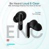 pTron Bassbuds Eon In-Ear TWS Earbuds w/ Dual HD Mic & AI-ENC Calls, Pristine Sound, 30Hrs Playtime, Bluetooth v5.3 Wireless Earphones, Snug-fit, Type-C Fast Charge, Voice Assist, IPX4 (Grey & Black)