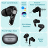 pTron Bassbuds Eon In-Ear TWS Earbuds w/ Dual HD Mic & AI-ENC Calls, Pristine Sound, 30Hrs Playtime, Bluetooth v5.3 Wireless Earphones, Snug-fit, Type-C Fast Charge, Voice Assist, IPX4 (Grey & Black)