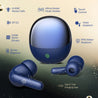 pTron Zenbuds Evo in-Ear TWS Earbuds w/Dual HD Mic & AI-EN Clear Calls, 13mm Drivers, 32Hrs Playtime, 45ms Movie/Music Modes, Bluetooth v5.3 Wireless Headphones, IPX5 & Type-C Charging (Bold Blue)
