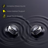 pTron Bassbuds Urban In-Ear TWS Earbuds w/ Dual HD Mic, Pristine Sound, Mini Size Buds, Bluetooth 5.0 Wireless Headphones, Touch Control, IPX4 Water Resistant, Voice Assistant, IPX4 (Jet Black)