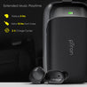 pTron Bassbuds Urban In-Ear TWS Earbuds w/ Dual HD Mic, Pristine Sound, Mini Size Buds, Bluetooth 5.0 Wireless Headphones, Touch Control, IPX4 Water Resistant, Voice Assistant, IPX4 (Jet Black)