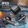 pTron Bassbuds Eon in-Ear TWS Earbuds w/ 13mm Drivers, 45Hrs Playtime, Dual HD Mic & TruTalk AI-ENC Calls, Custom EQ, Mobile App, Bluetooth v6.0 Headphones, Voice Assist., Type C Charging & IPX5 (Black)
