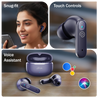pTron Bassbuds Eon in-Ear TWS Earbuds w/ 13mm Drivers, 45Hrs Playtime, Dual HD Mic & TruTalk AI-ENC Calls, Custom EQ, Mobile App, Bluetooth v6.0 Headphones, Voice Assist., Type C Charging & IPX5 (Blue)
