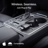 pTron CarSync X1 2-in-1 Wireless Carplay Receiver, Converts Wired Android Auto & CarPlay to Wireless, USB A & Type C, Only for Cars with OEM-Installed Wired Android Auto/CarPlay, Plug & Play (Black)