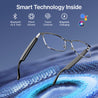 pTron Orbis Era Smart Glasses with Bluetooth V5.4, Open Ear Music, Handsfree Calls, Protects Eye from Blue Light Emitted from Digital Screens, 8Hrs Playtime, Connect with Phones/Tablets (Black)