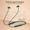 pTron Tangent Rush w/ 50Hrs Playtime, Pristine Sound, Dual-Device Pairing, Bluetooth 5.4 Wireless in-Ear Earphones with Mic, Voice Assistant, Type-C Fast Charging & IPX5 Water Resistant (Forest Green)