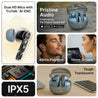 pTron Bassbuds Indie in-Ear TWS Earbuds w/ 10mm Drivers, 45Hrs Playtime, Dual HD Mic & AI-ENC Calls, Custom EQ, Mobile App, Bluetooth V5.4 Earphones, Voice Assistant, Type C Charging & IPX5 (Gray)