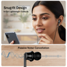 pTron Boom Play X6 in-Ear Type C Wired Earphones with Mic, 14mm Drivers for Pristine Sound, 1.2M Tangle-Free Cable, in-Line Controls, Snug-Fit & Wide Compatibility with C Type Devices (Black)