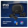pTron Bassbuds Tango in-Ear TWS Ear Buds w/Custom EQ, 50hrs Playtime, Pristine Sound, Dual Mic, TruTalk ENC Calls, Mobile App, Wireless Bluetooth V6.0,Touch Controls, Type-C Charging, IPX5 (Space Black)
