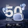 pTron Bassbuds Tango in-Ear TWS Ear Buds w/Custom EQ, 50hrs Playtime, Pristine Sound, Dual Mic, TruTalk ENC Calls, Mobile App, Wireless Bluetooth V6.0, Touch Controls, Type-C Charging, IPX5 (Light Blue)
