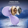 pTron Bassbuds Tango in-Ear TWS Ear Buds w/Custom EQ, 50hrs Playtime, Pristine Sound, Dual Mic, TruTalk ENC Calls, Mobile App, Wireless Bluetooth V6.0, Touch Controls, Type-C Charging, IPX5 (Lilac)