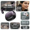 pTron Bassbuds Tango in-Ear TWS Ear Buds w/Custom EQ, 50hrs Playtime, Pristine Sound, Dual Mic, TruTalk ENC Calls, Mobile App, Wireless Bluetooth V6.0,Touch Controls, Type-C Charging, IPX5 (Nexua Black)